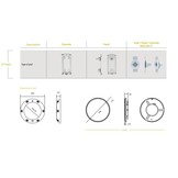 Hayward platte Led lamp 18W kleur wit