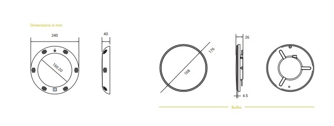 Hayward platte vervangingslamp Led 18W kleur RGB
