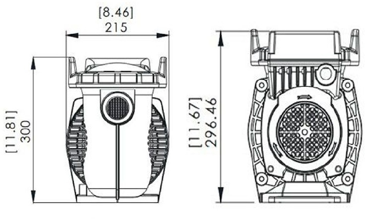 Emaux zwembadpomp met variabele snelheid 1,5 PK 1 fase 3400 RPM / 22 m³ /u