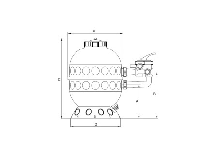 Kripsol Zwembad Zandfilter Granada Side mouth