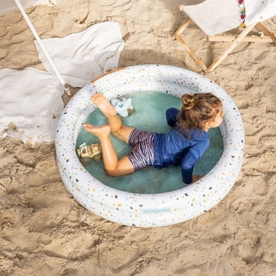 Kinderzwembad witte terrazzo 100 cm