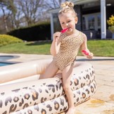 Kinder Zwembad Rechthoekig beige panterprint 200 cm