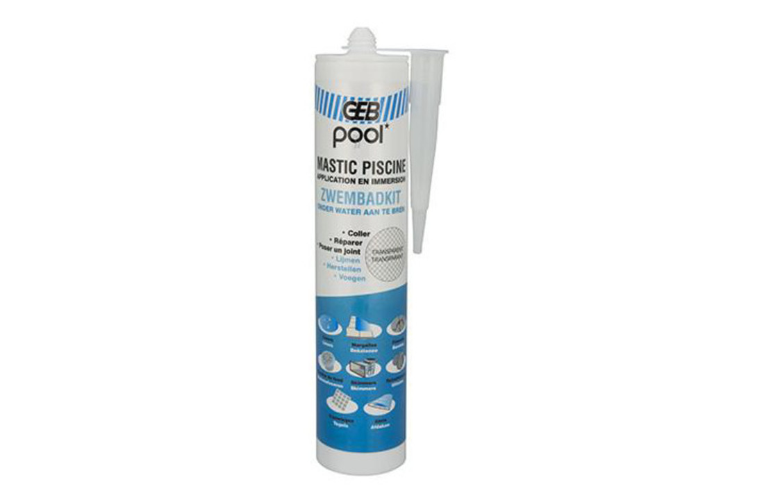 Mastic zwembadkit Transparant - lijmkit