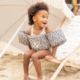 Puddle Jumper Beige Panterprint 2-6 jaar