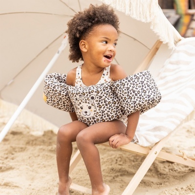 Puddle Jumper Beige Panterprint 2-6 jaar