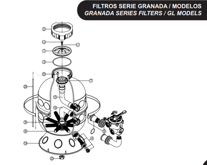 Kripsol Granada Zandfilter  Manometer