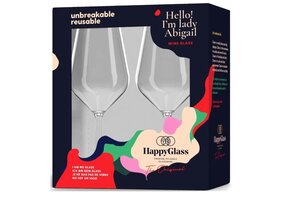 HappyGlass Kunststof wijnglazen 470ml - 2 stuks
