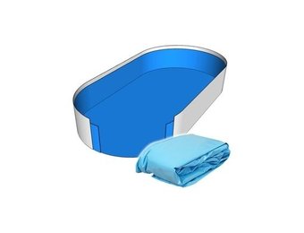 Zwembad liner  75/100ste Frans Blauw - 7,9x3,00x1,20m Ovaal
