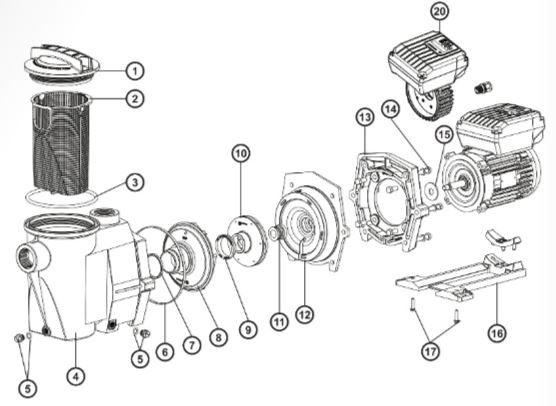 Hayward RS II / Super Pump Voorfilter O-Ring SPX3000S