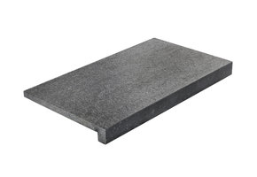 Randsteen rechte neus - Basalt Gevlamd