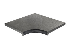 Binnenhoek afgeronde neus - Basalt Gevlamd