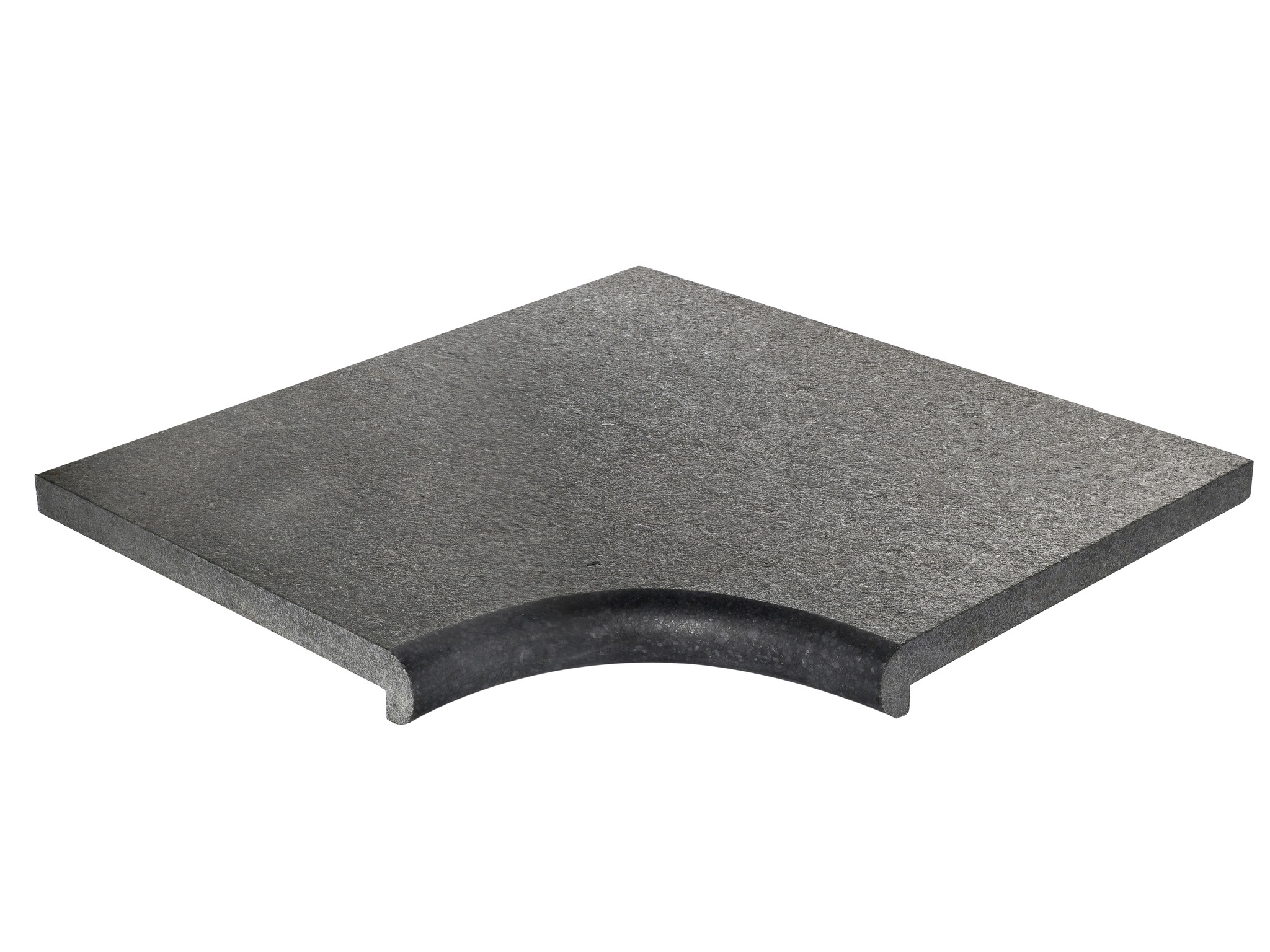 Binnenhoek afgeronde neus - Basalt Gevlamd