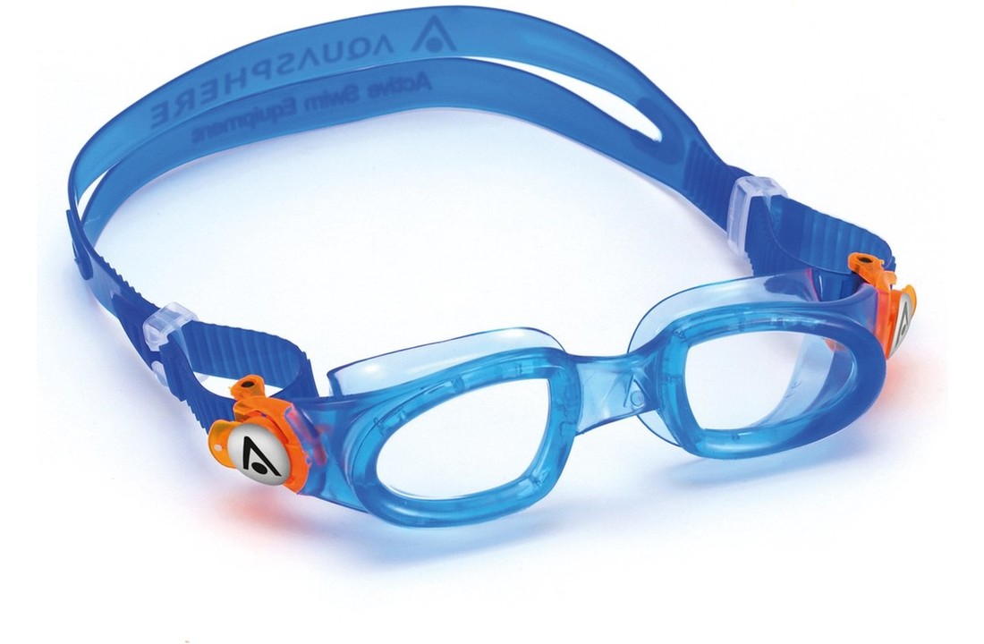 Kinder Duikbril zwembril Mobykid Junior Clear Lens blauw/oranje