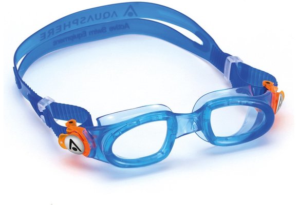 Kinder Duikbril zwembril Mobykid Junior Clear Lens blauw/oranje