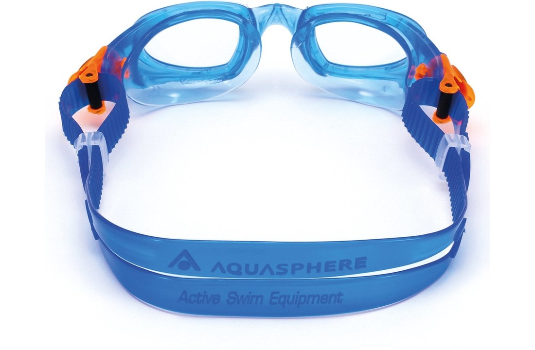 Kinder Duikbril zwembril Mobykid Junior Clear Lens blauw/oranje
