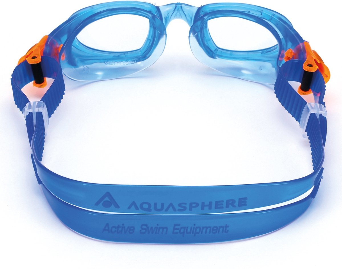 Kinder Duikbril zwembril Mobykid Junior Clear Lens blauw/oranje