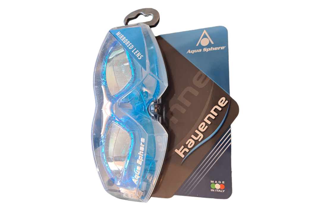 Aqua Sphere Kayenne Zwembril mirror lens blauw