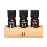 Rento Saunageur 3 x 10 ml in bamboe houder