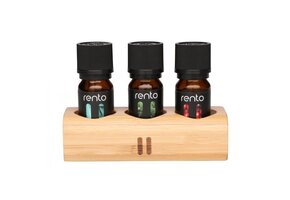 Rento Saunageur 3 x 10 ml in bamboe houder