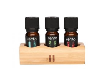 Rento Saunageur 3 x 10 ml in bamboe houder