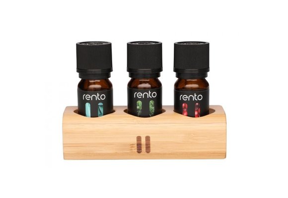 Rento Saunageur 3 x 10 ml in bamboe houder