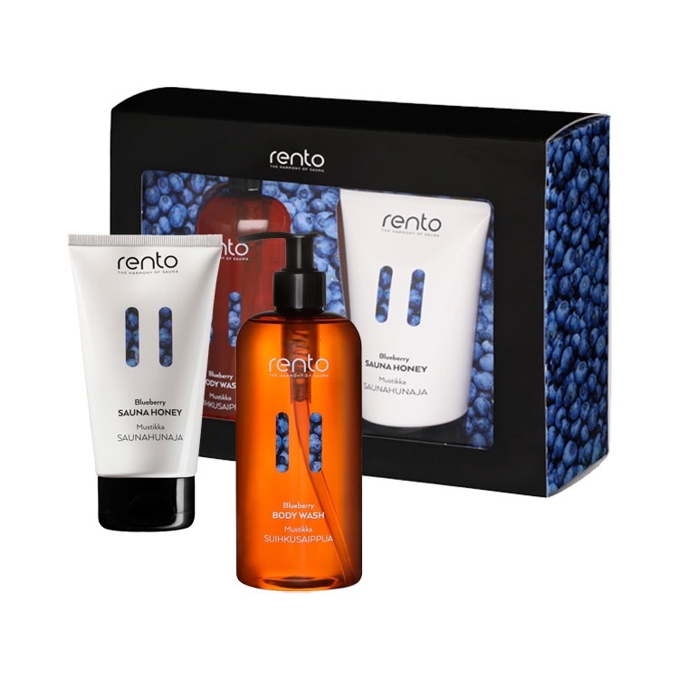 Rento Cadeauset (douchegel en saunahoning) Bosbessen