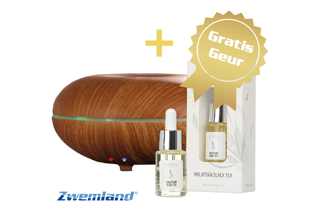 Aroma Diffuser Lichthout - Gratis geurparfum