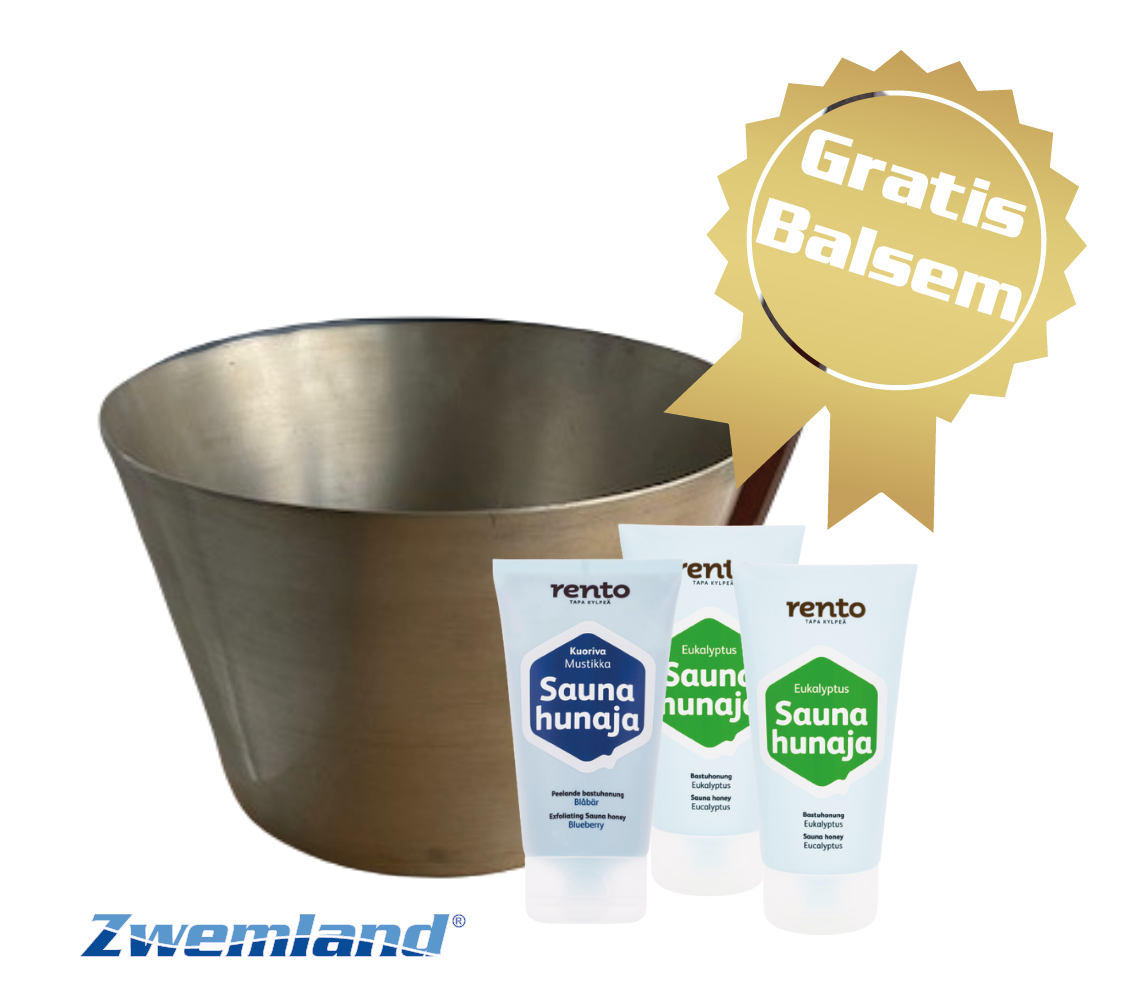 Sauna Emmer 5 Liter - Champagne - Gratis Sauna Balsem