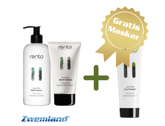 Rento Bodylotion en Bodyscrub- Gratis gezichtsmasker