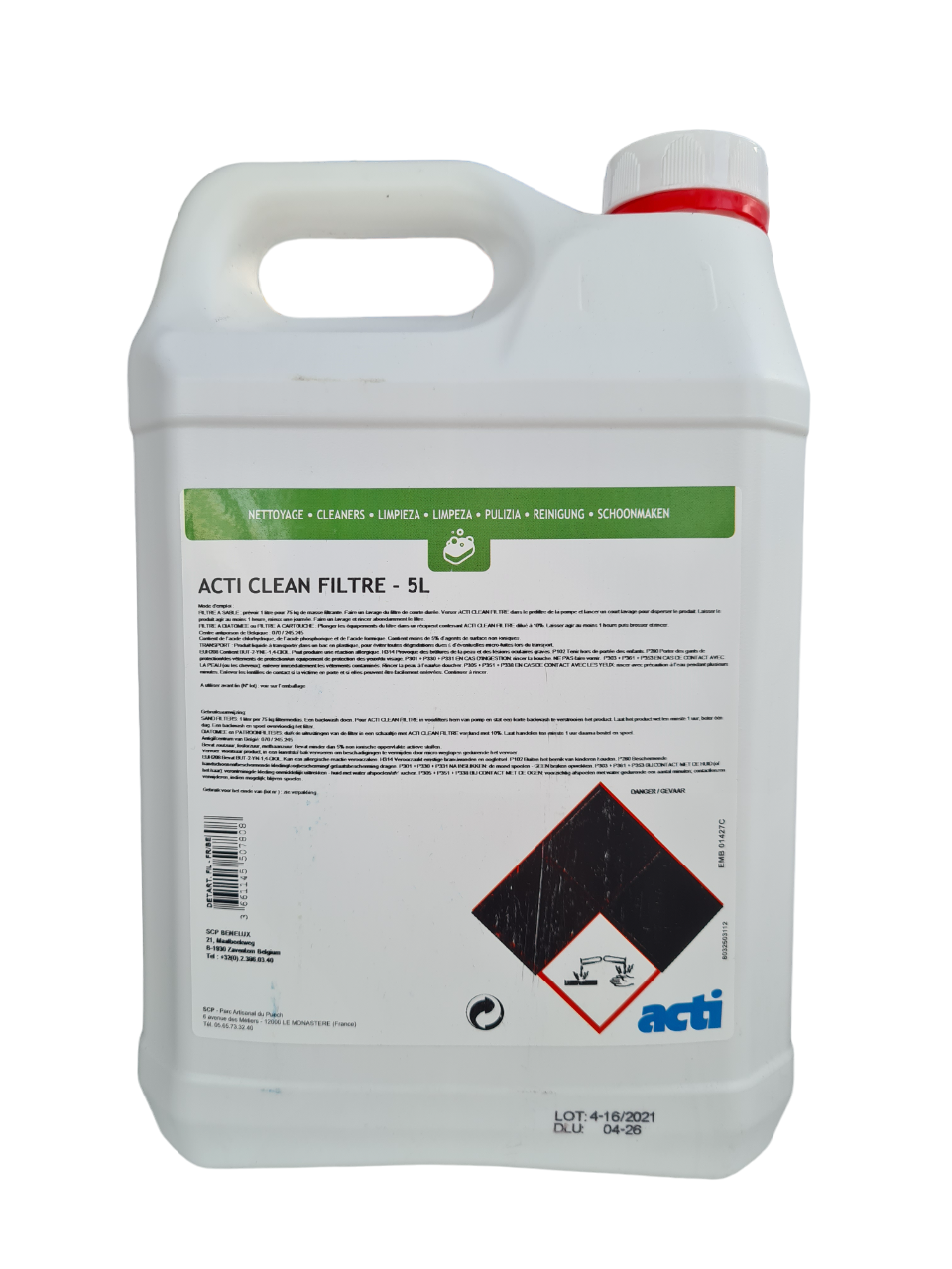 Acti Zwembad Filter Reiniger - Ontkalker 5L