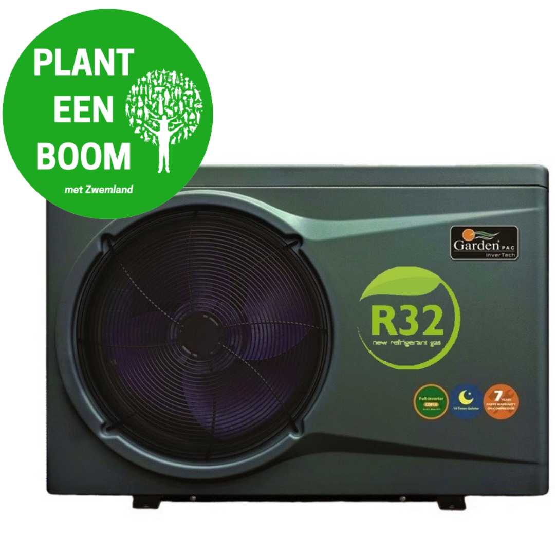 Garden Pac Inverter R32  27kW 380v 65-120m3 Zwembad Warmtepomp