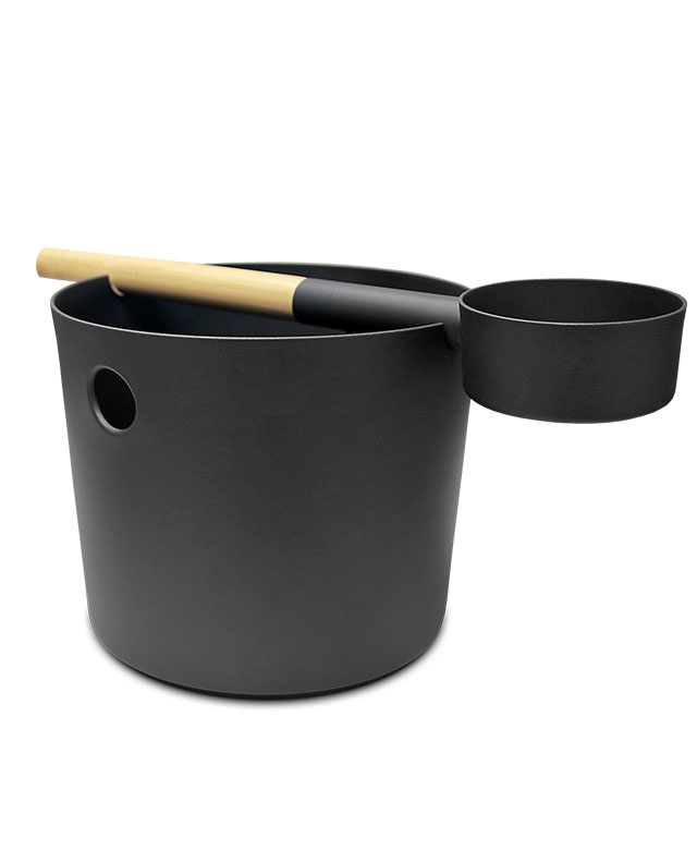 KOLO Sauna Emmer en Lepel - Zwart