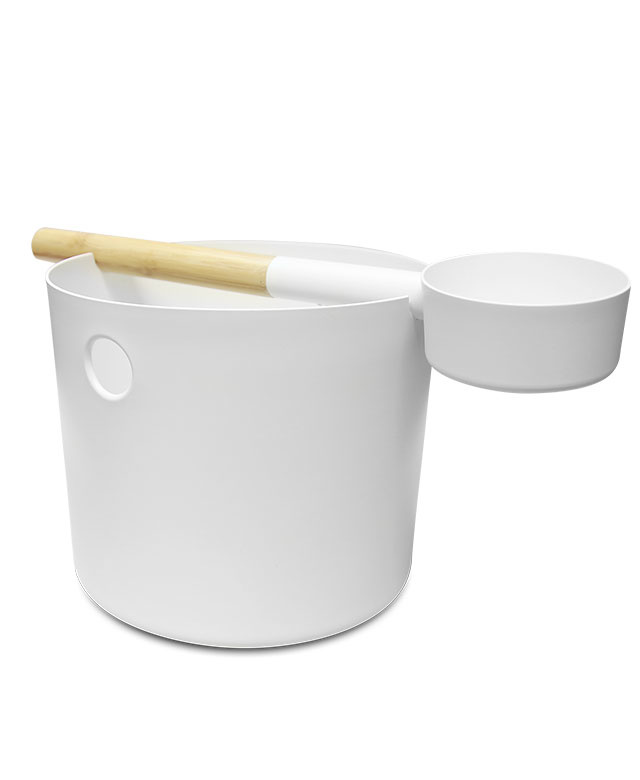 KOLO Sauna Emmer en Lepel - Wit