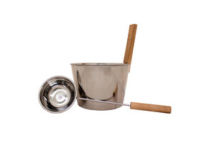 Emendo Sauna set emmer en lepel staal