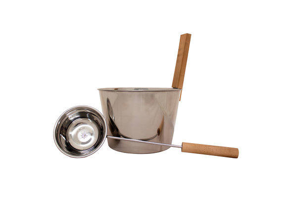 Emendo Sauna set emmer en lepel staal