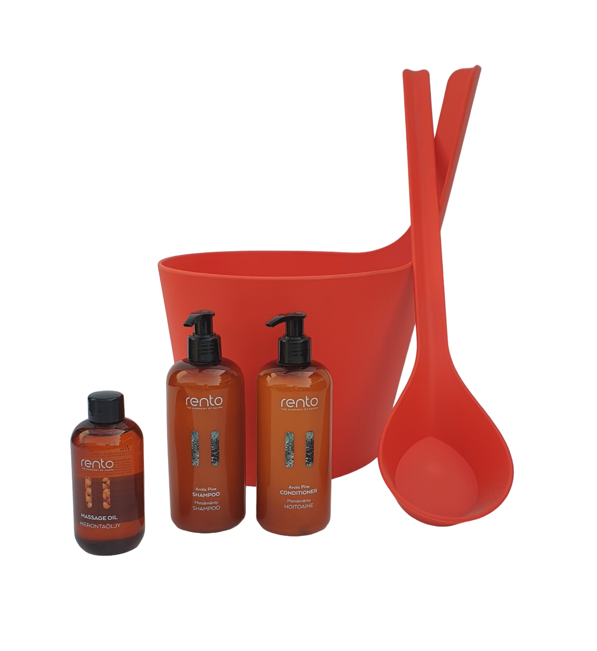 Cadeau set  Sauna emmer Pisara oranje