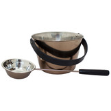 Emendo Sauna set emmer en lepel staal / Smoke grey