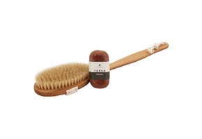 Emendo Sauna Houten rug borstel met Teer zeep 100 gram