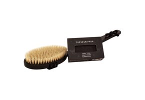 Emendo Sauna Houten rug borstel met Turfzeep 180 gram