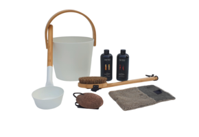 Cadeau set  Sauna emmer wit