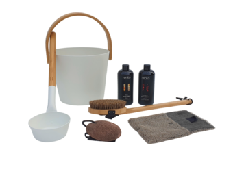 Cadeau set  Sauna emmer wit
