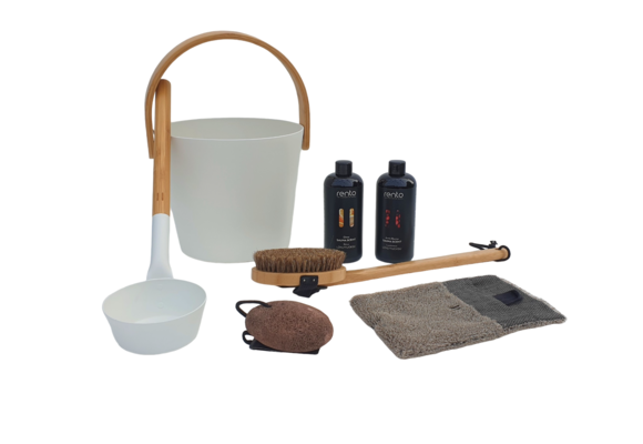 Cadeau set  Sauna emmer wit