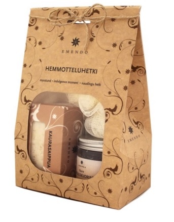 Emendo verzorging set Haver zeep en scrub