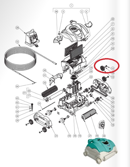 Hayward afdek dopjes voor wiel robot