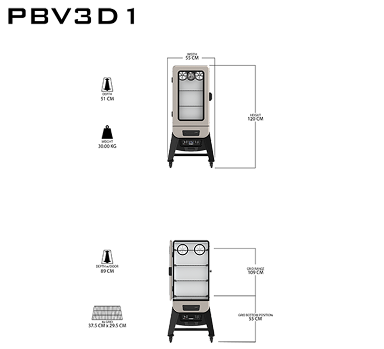 Pit Boss 3-Series Digitale Verticale Roker - Elektrische Rookoven