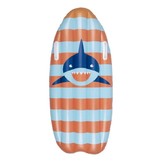 Surfboard oranje blauw haaien 120 cm