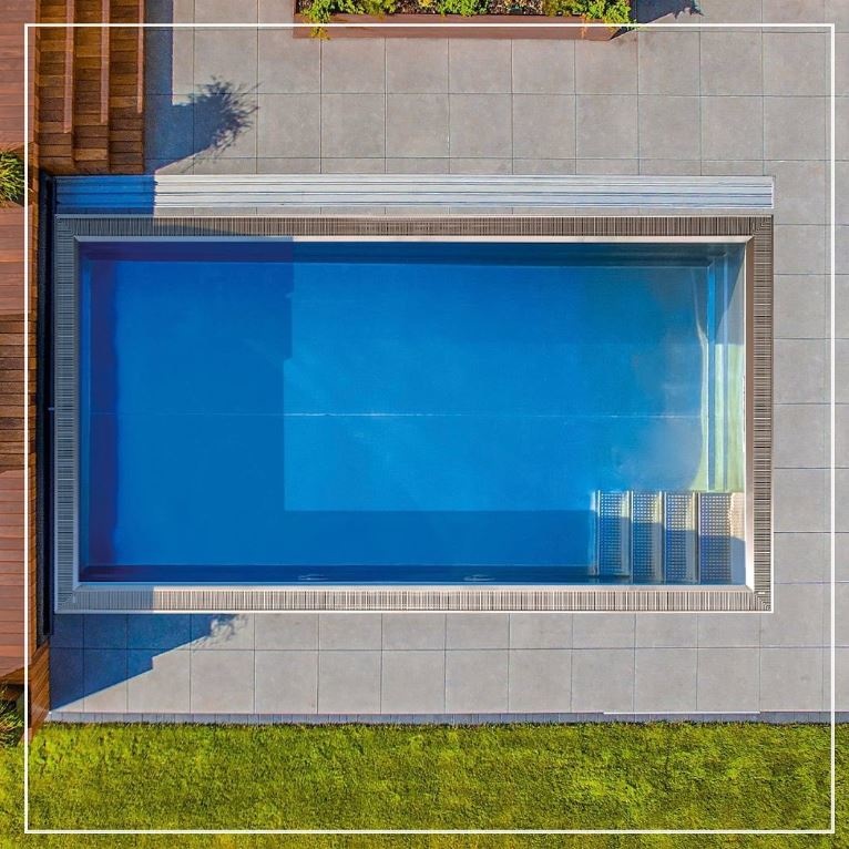 Zwemland RVS zwembad overloop variant