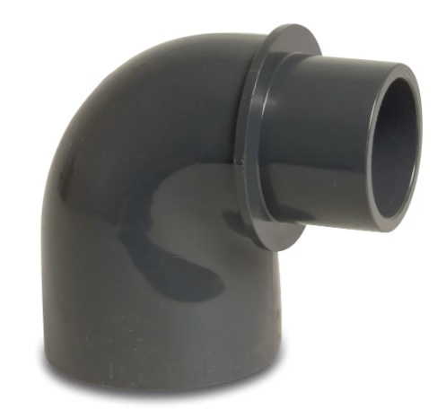 PVC KNIE 32/40 mm x 50 mm 90° PN 16