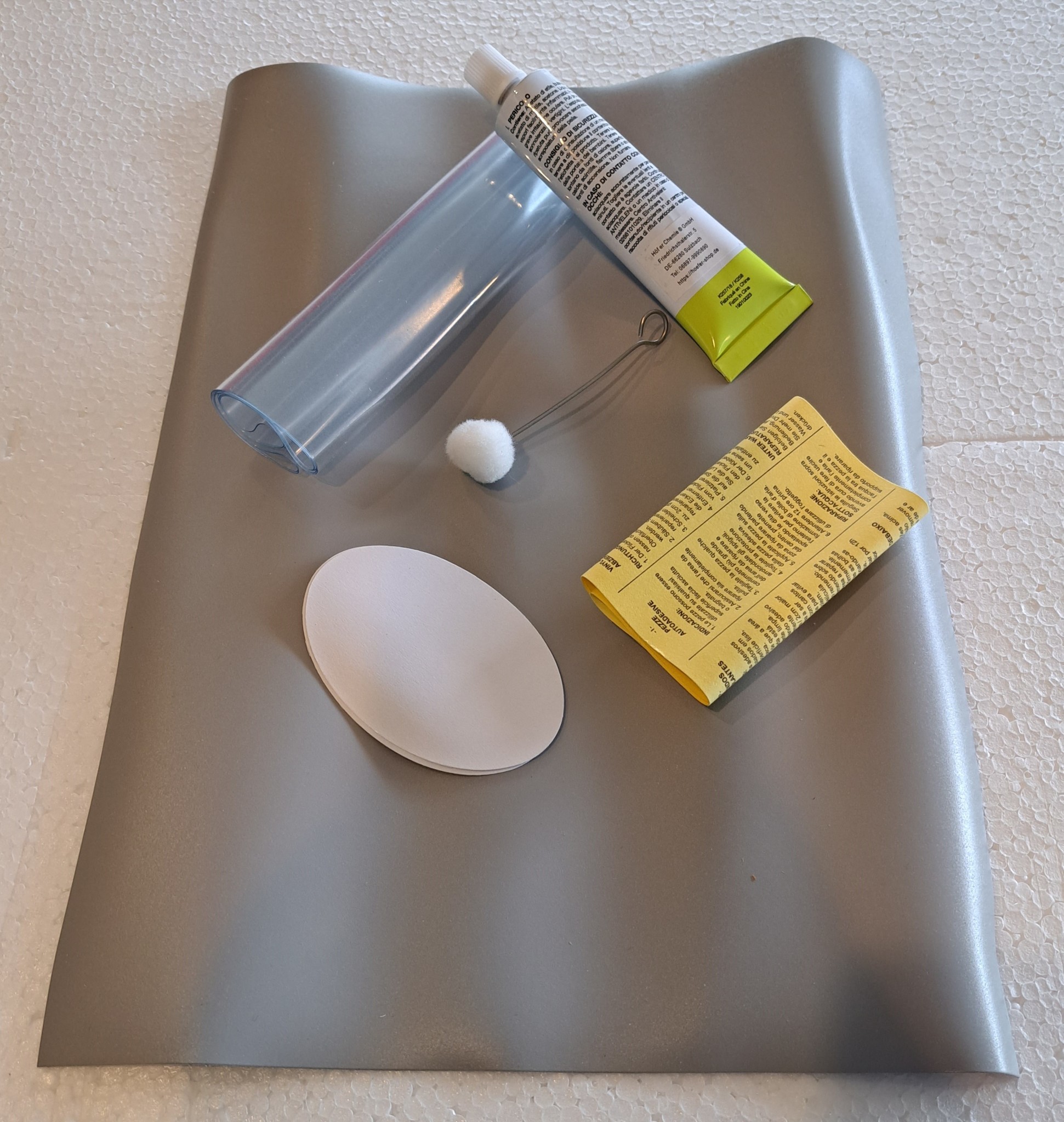 Zwembad Plakset met licht Grijze Folie