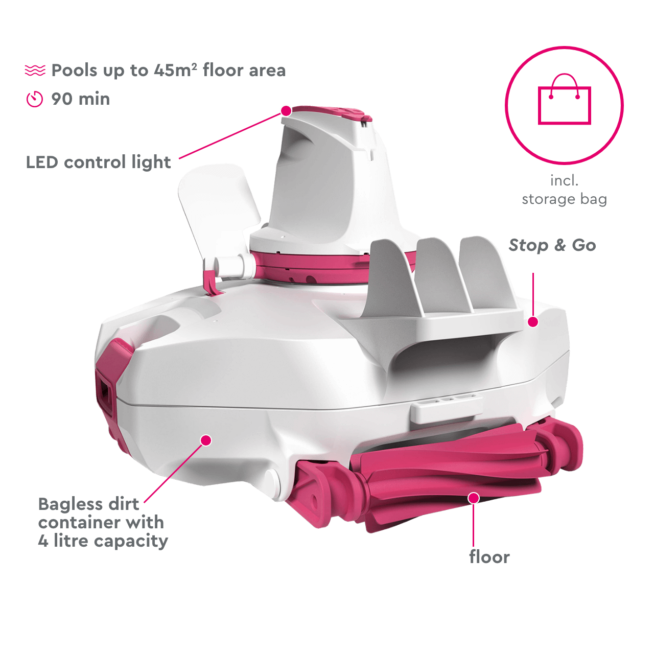 Draadloze Zwembadrobot BC200